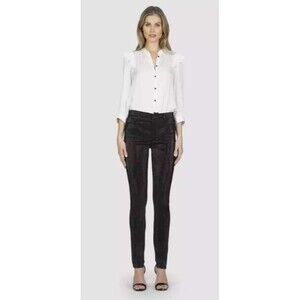 NWT Black Orchid Gisele Velvet High Rise Super Skinny Jeans Retail $180 Size 26